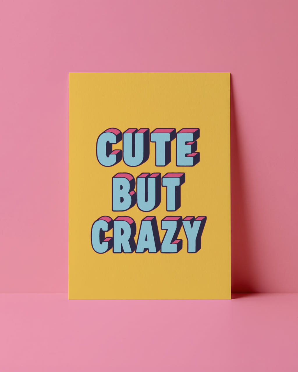 POSTKARTE - CUTE BUT CRAZY
