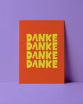 POSTKARTE - DANKE DANKE DANKE