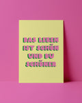 POSTKARTE - DAS LEBEN IST SCHÖN UND DU SCHÖNER