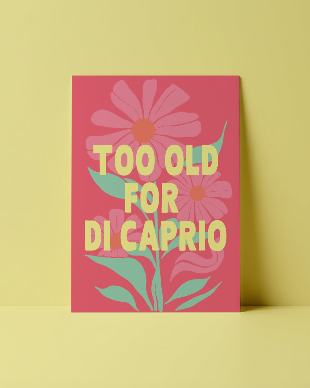 POSTKARTE - TOO OLD FOR DI CAPRIO