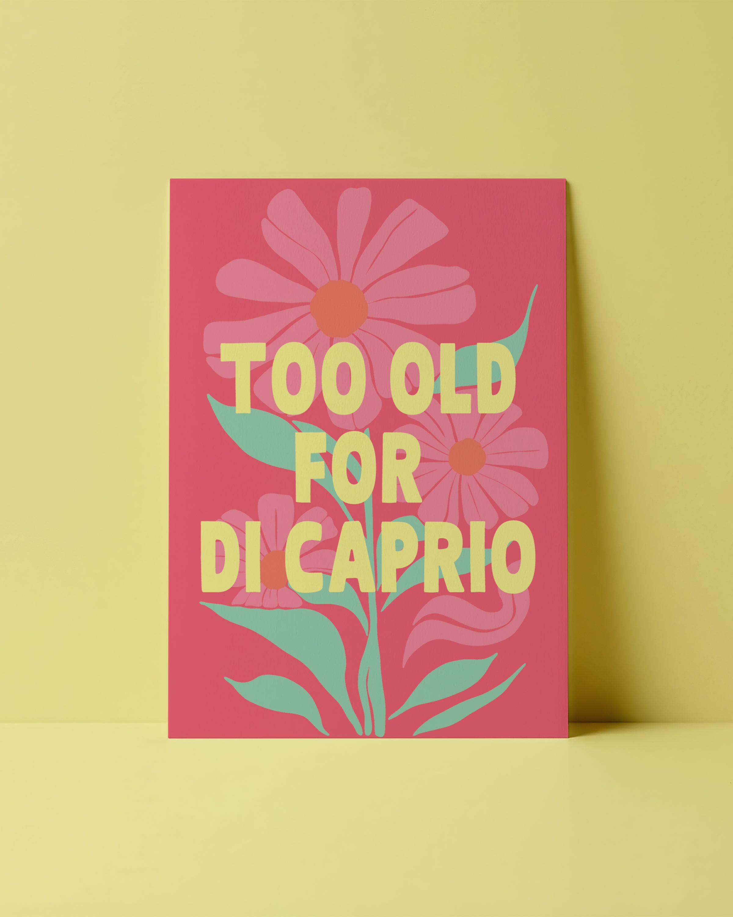 POSTKARTE - TOO OLD FOR DI CAPRIO