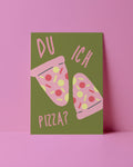 POSTKARTE - DU ICH PIZZA