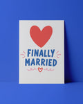 POSTKARTE - FINALLY MARRIED