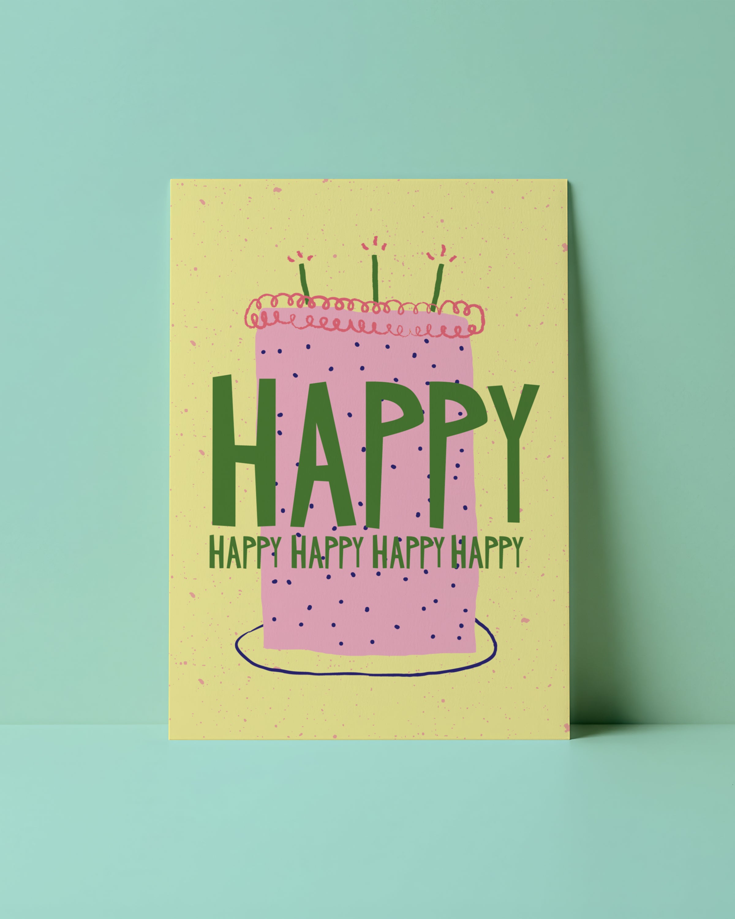 POSTKARTE - HAPPY HAPPY HAPPY