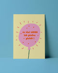 POSTKARTE - SO VIEL LIEBE ICH PLATZE