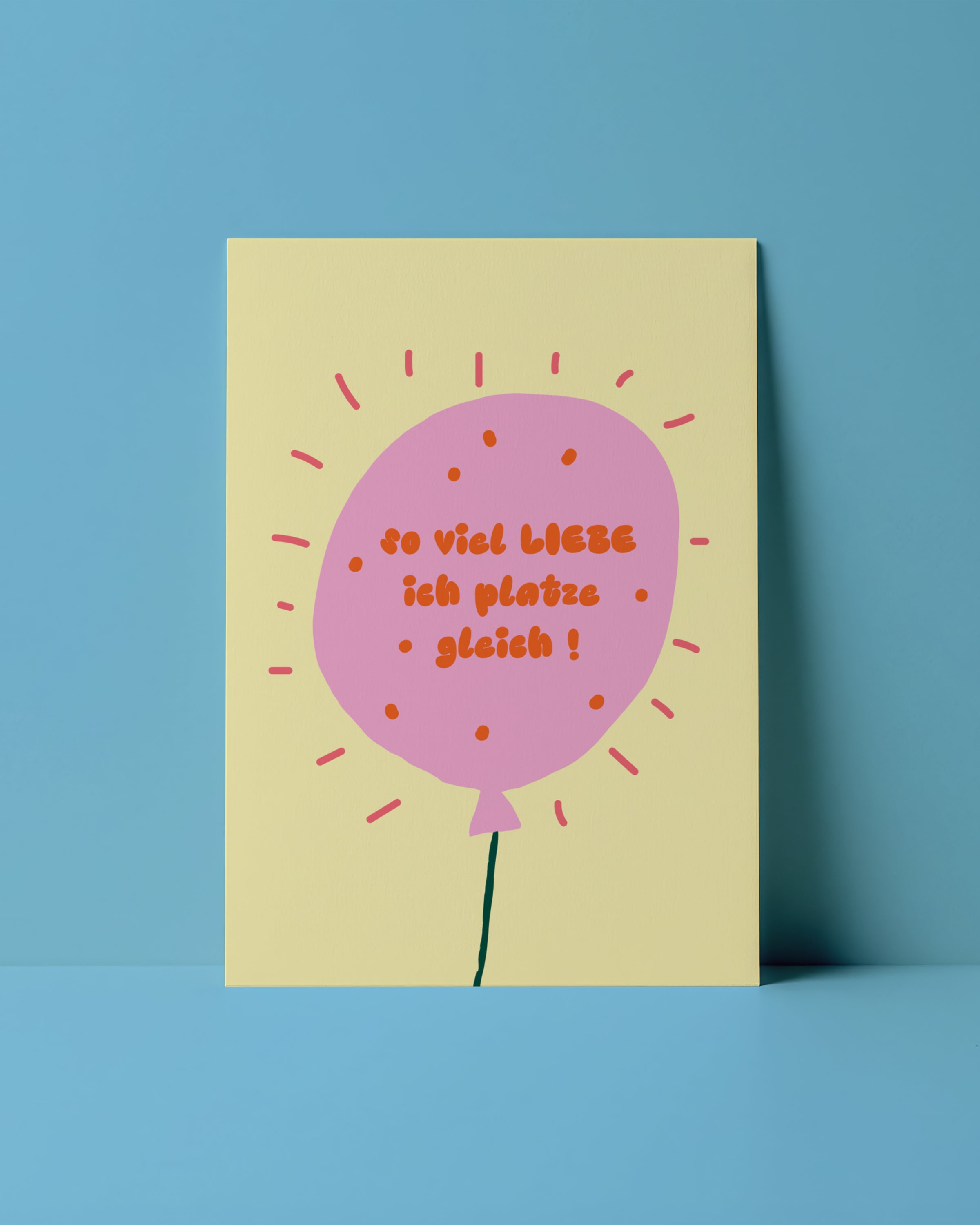 POSTKARTE - SO VIEL LIEBE ICH PLATZE