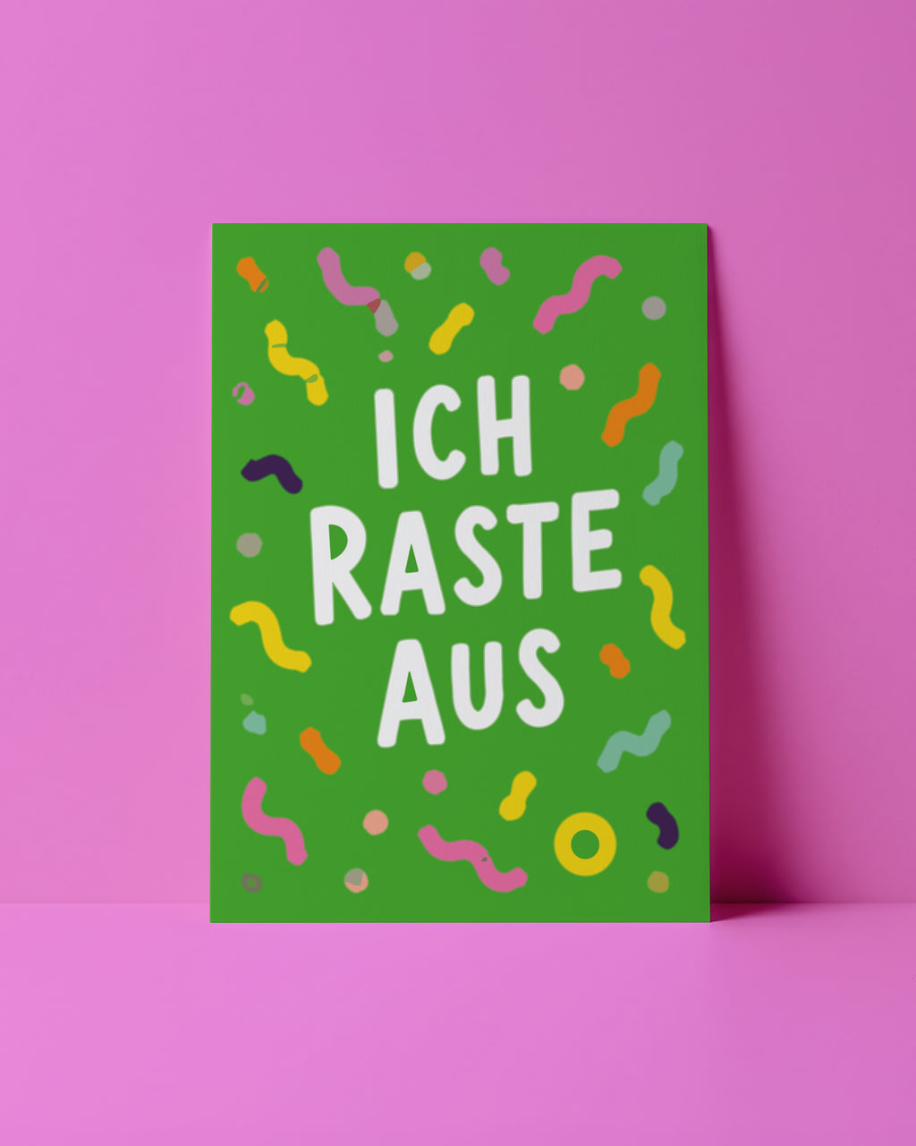 POSTKARTE - ICH RASTE AUS