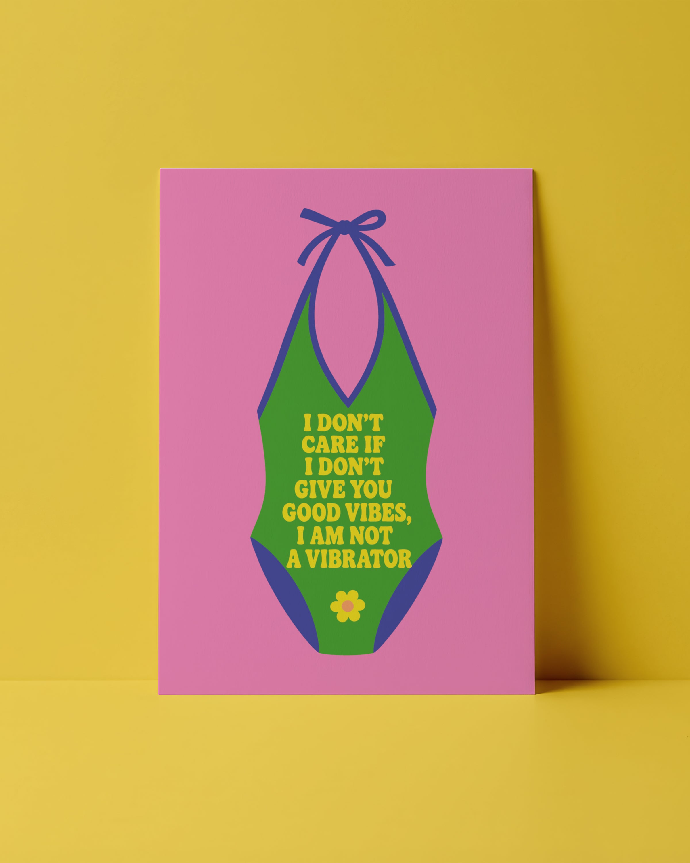 POSTKARTE - I DON`T CARE IF I DON`T GIVE YOU GOOD VIBES