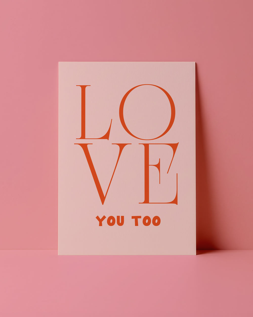 POSTKARTE - LOVE YOU TOO