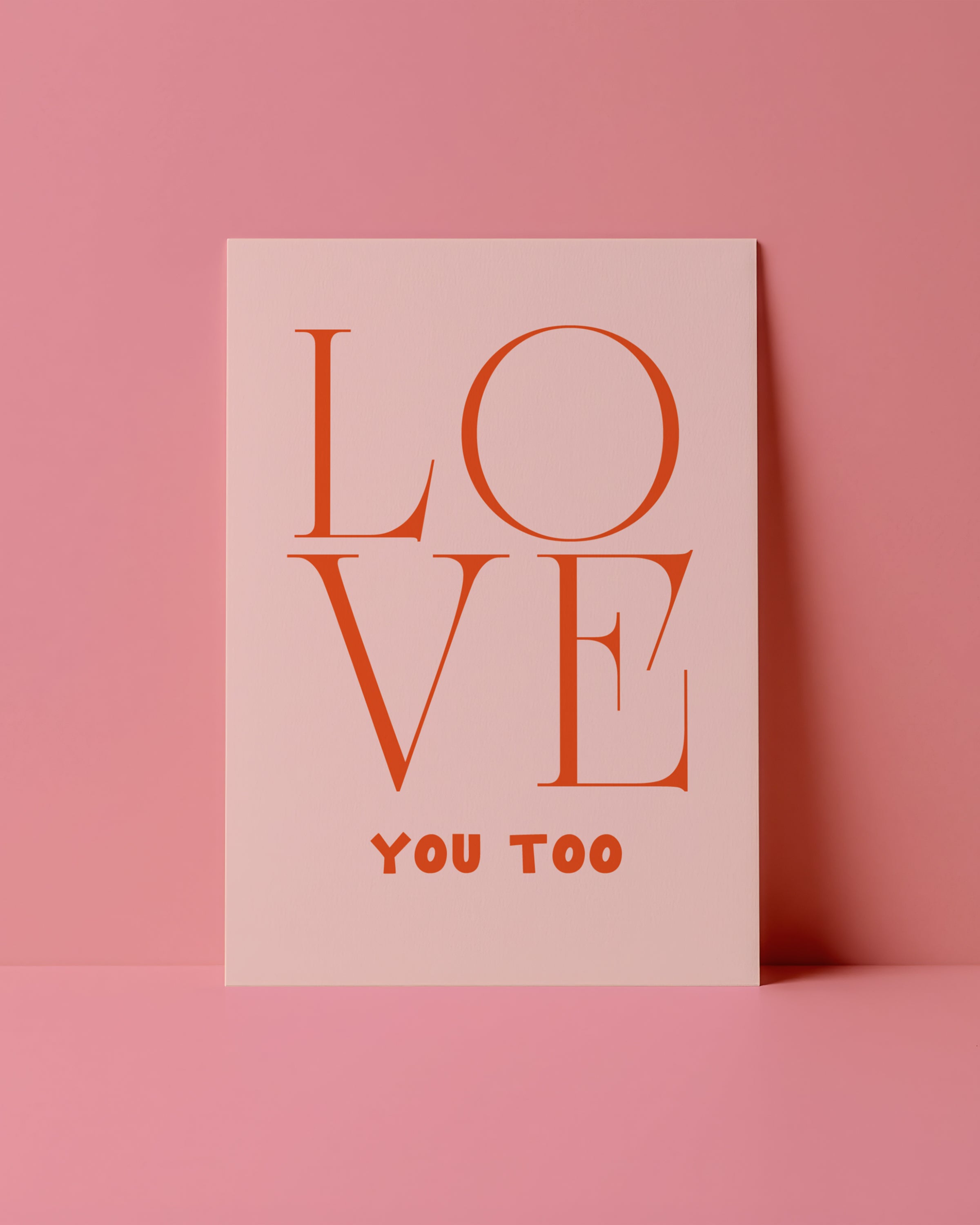 POSTKARTE - LOVE YOU TOO