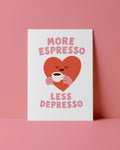 POSTKARTE - MORE ESPRESSO HERZ