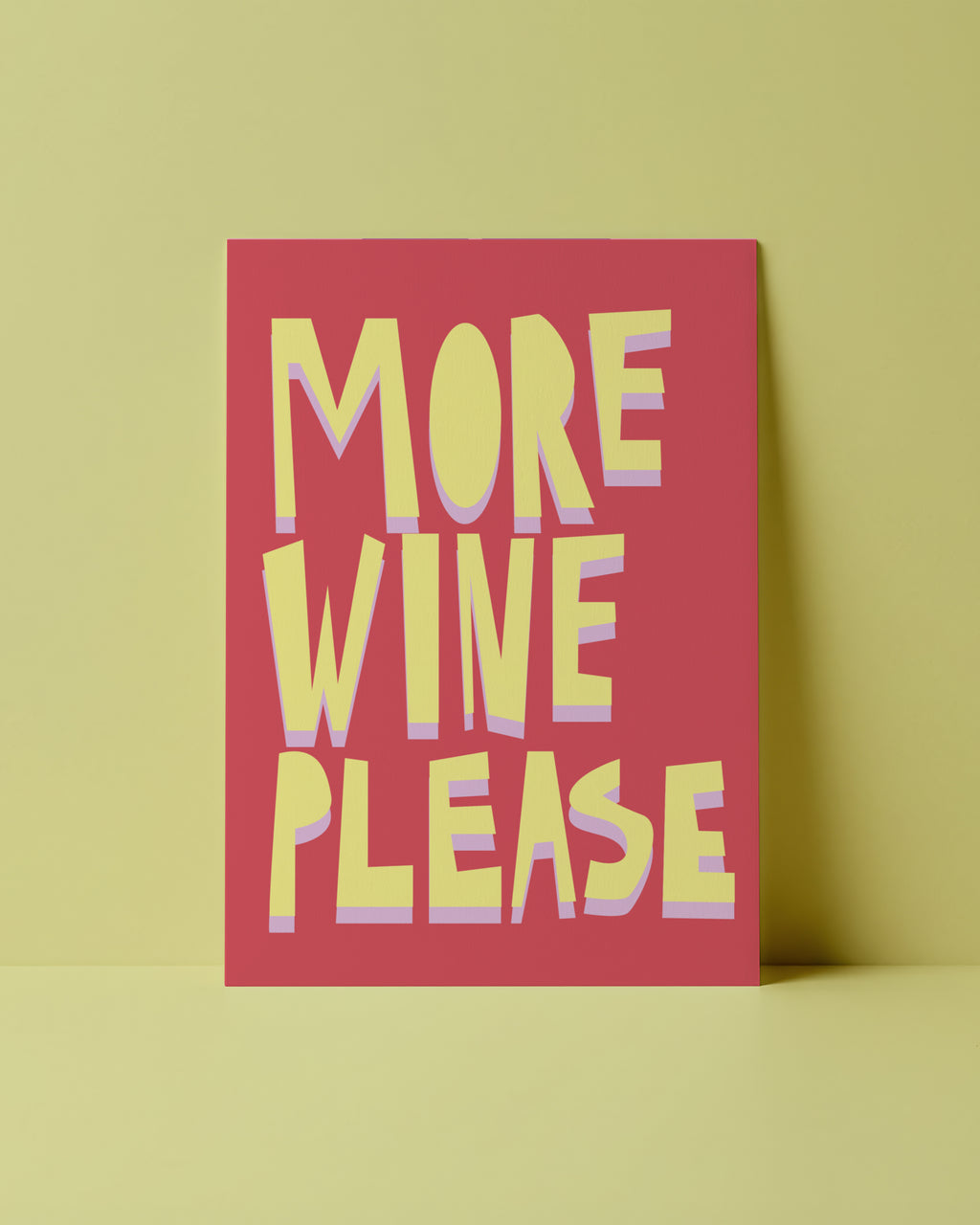 POSTKARTE - MORE WINE PLEASE